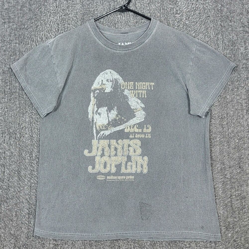 Janis Joplin T-Shirt Womens S / M Gray Madison Square Garden Graphic Tee